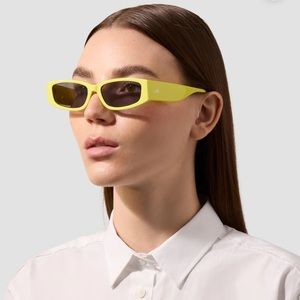 NEW Jenny Bird The Y2K Sunglasses in Lemon Yellow